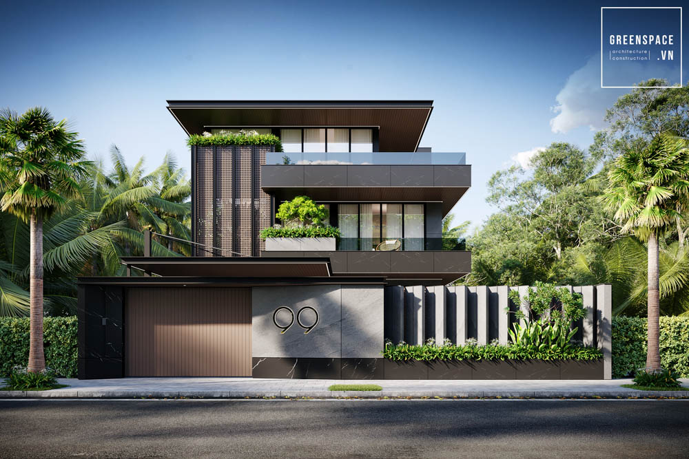 Thiết kế biệt thự Đồi Ngọc Tước – V’Villa và cách tạo dấu ấn kiến trúc hiện đại bằng hình khối nhiều lớp