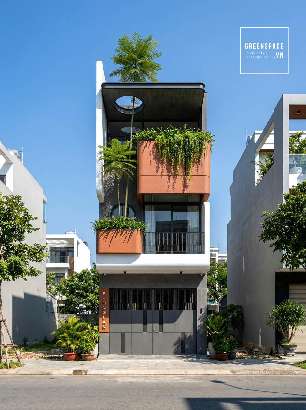 Thiết kế nhà phố 3 tầng hiện đại – DA’House và giải pháp tạo điểm nhấn bằng lỗ xuyên sàn hình tròn