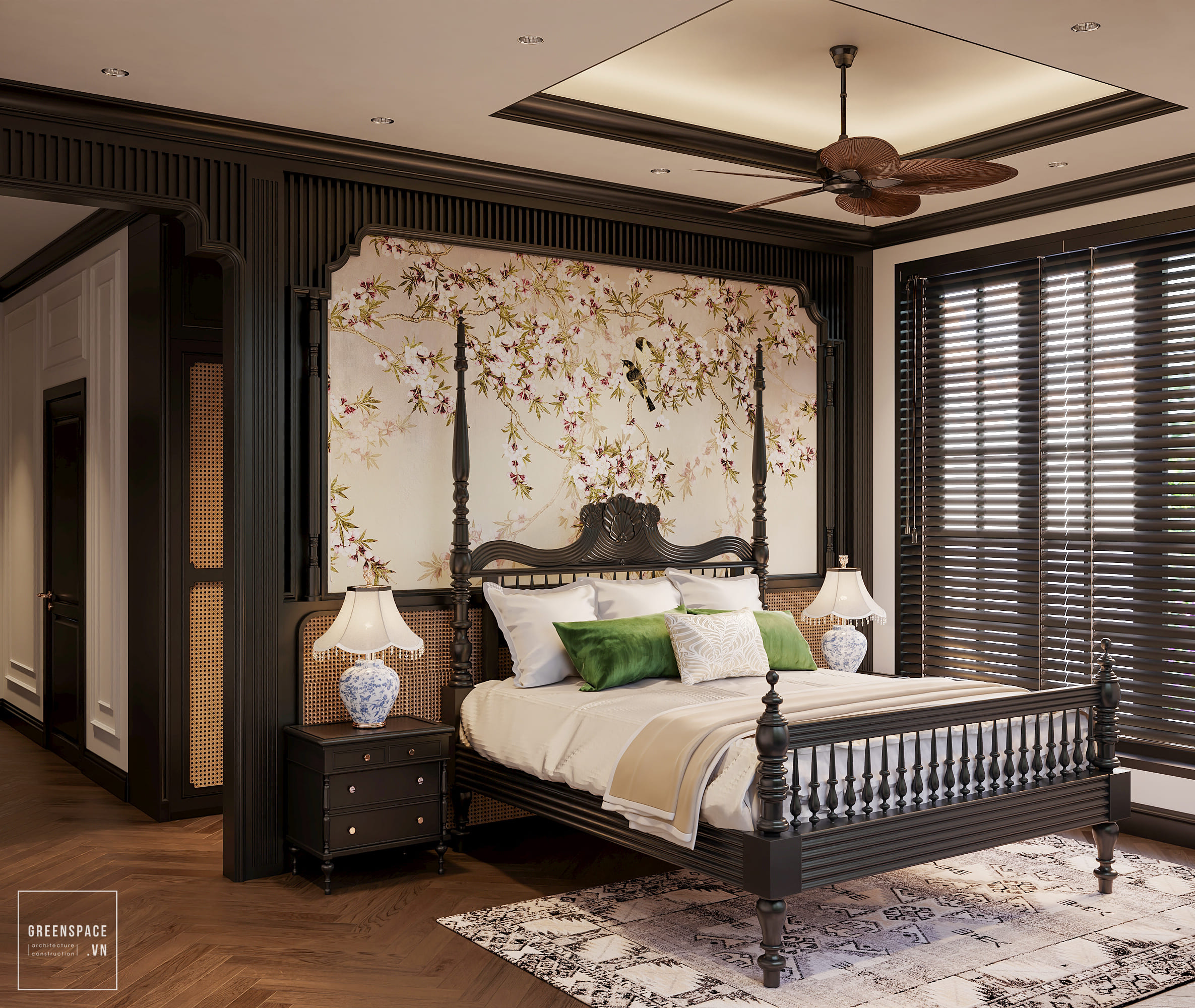 thiết kế nội thất biệt thự Indochine Bà Rịa Vũng Tàu 13