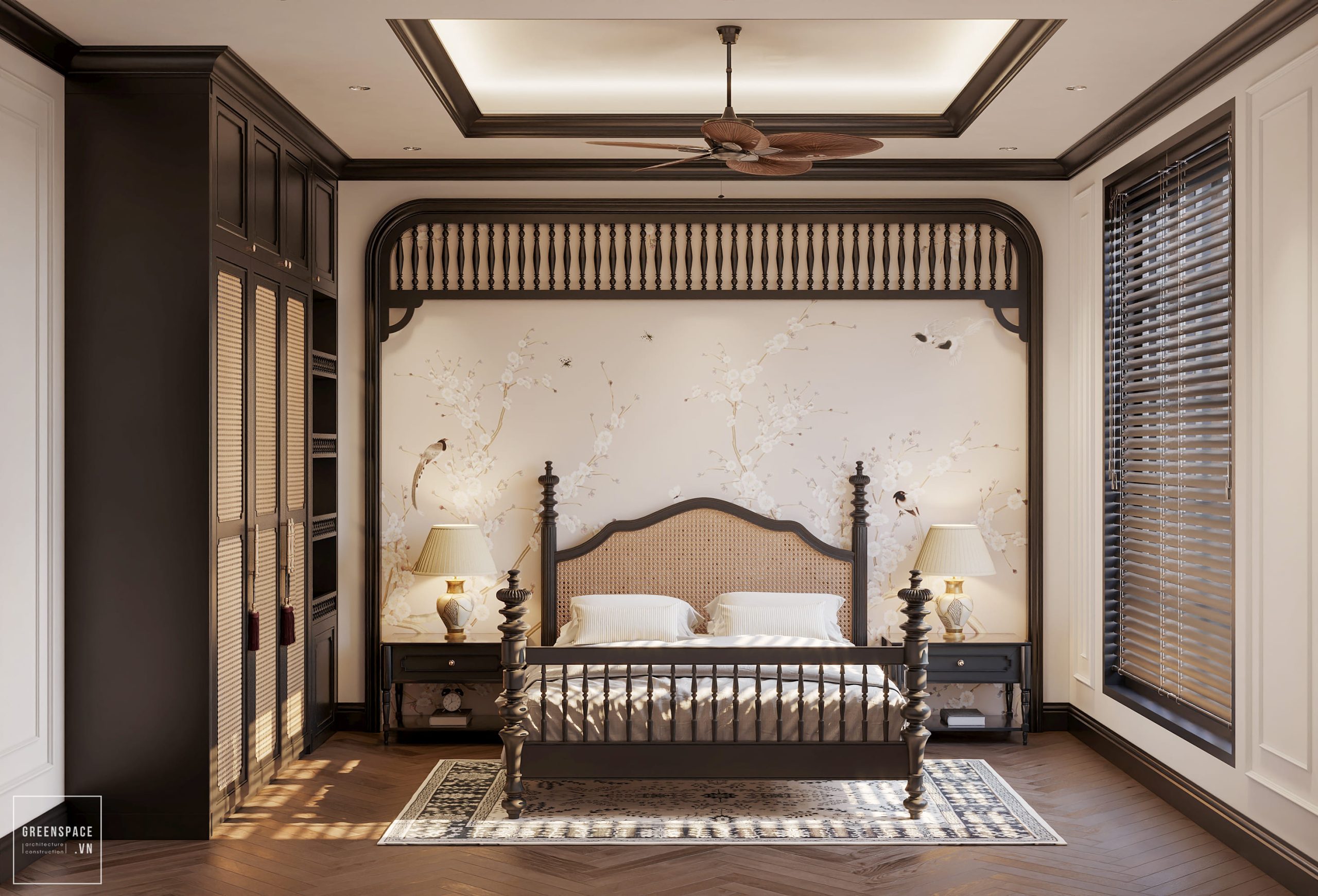thiết kế nội thất biệt thự Indochine Bà Rịa Vũng Tàu 18