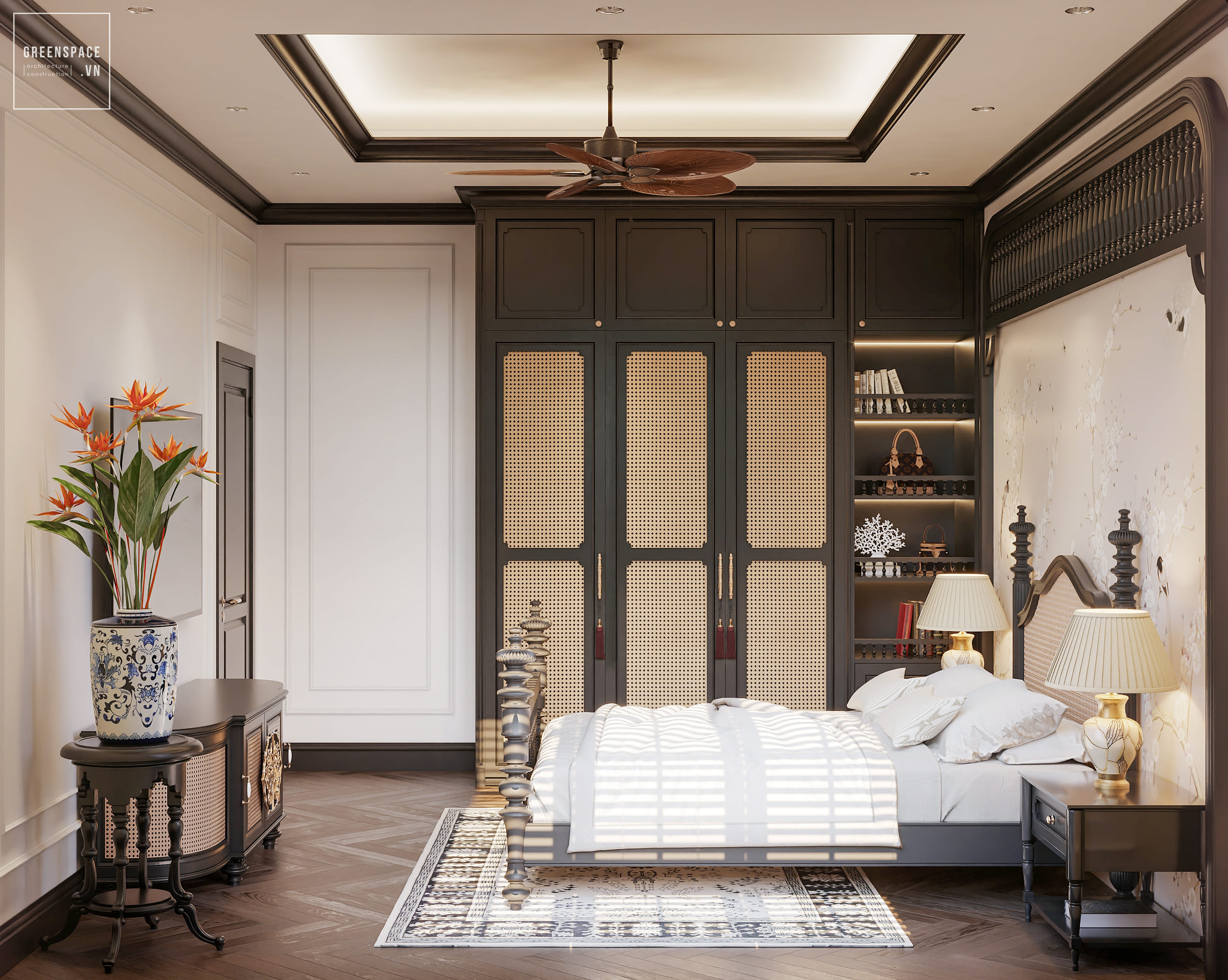thiết kế nội thất biệt thự Indochine Bà Rịa Vũng Tàu 19