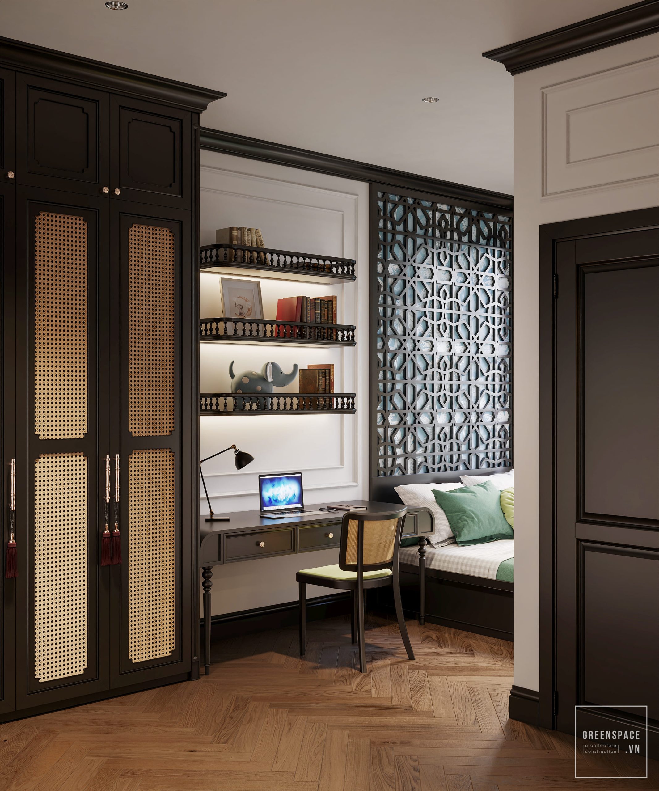 thiết kế nội thất biệt thự Indochine Bà Rịa Vũng Tàu 25