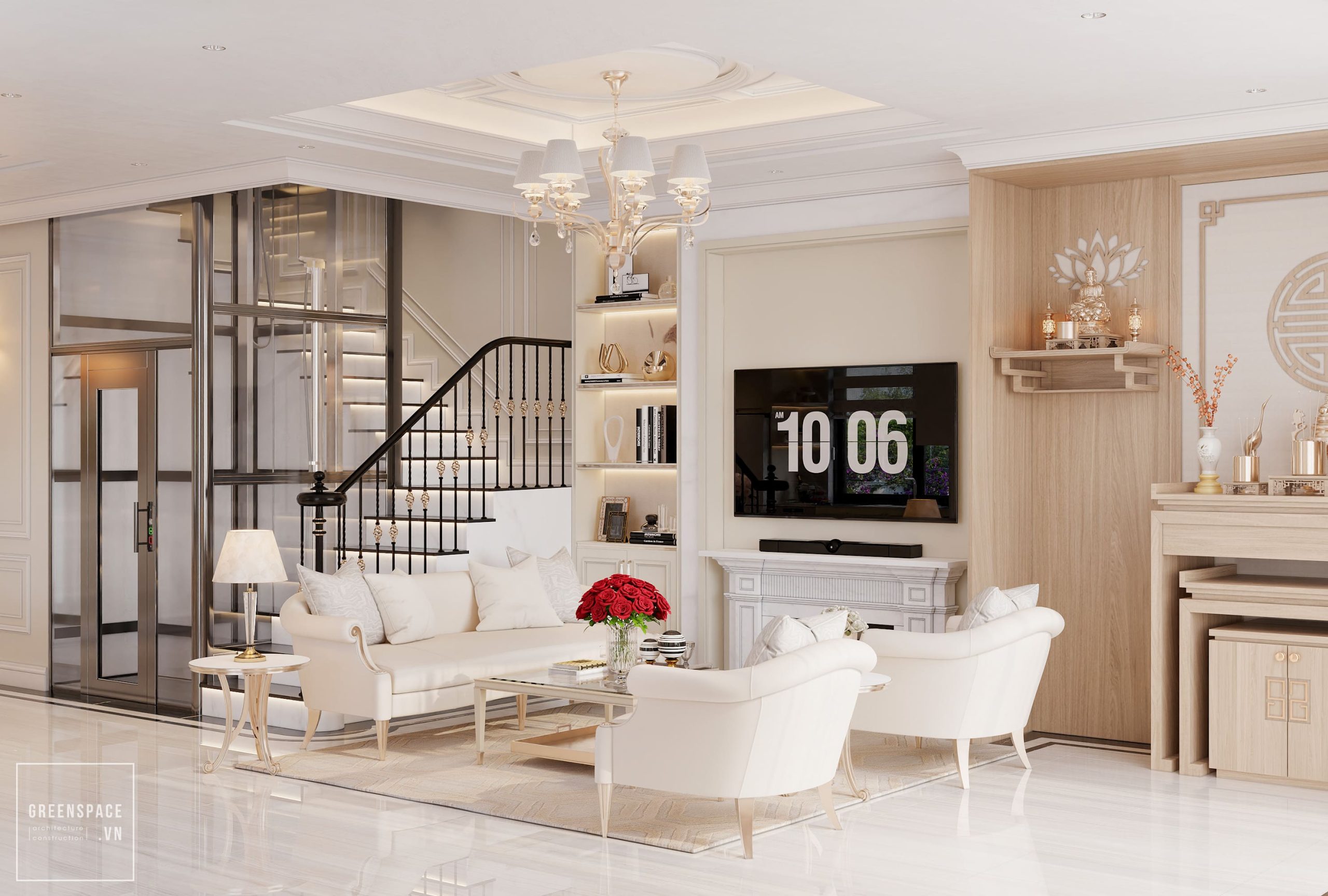 Thiết kế nội thất biệt thự Tân Cổ Điển tại Bà Rịa Vũng Tàu 2