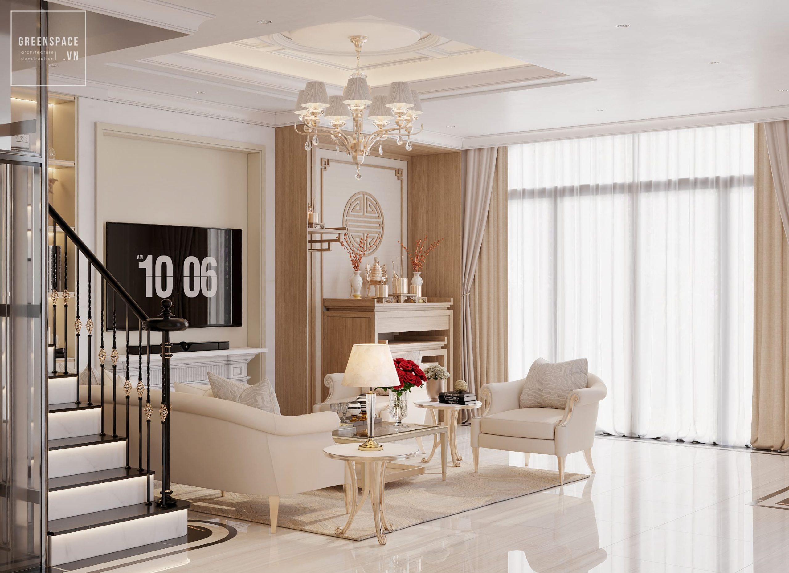 Thiết kế nội thất biệt thự Tân Cổ Điển tại Bà Rịa Vũng Tàu 3