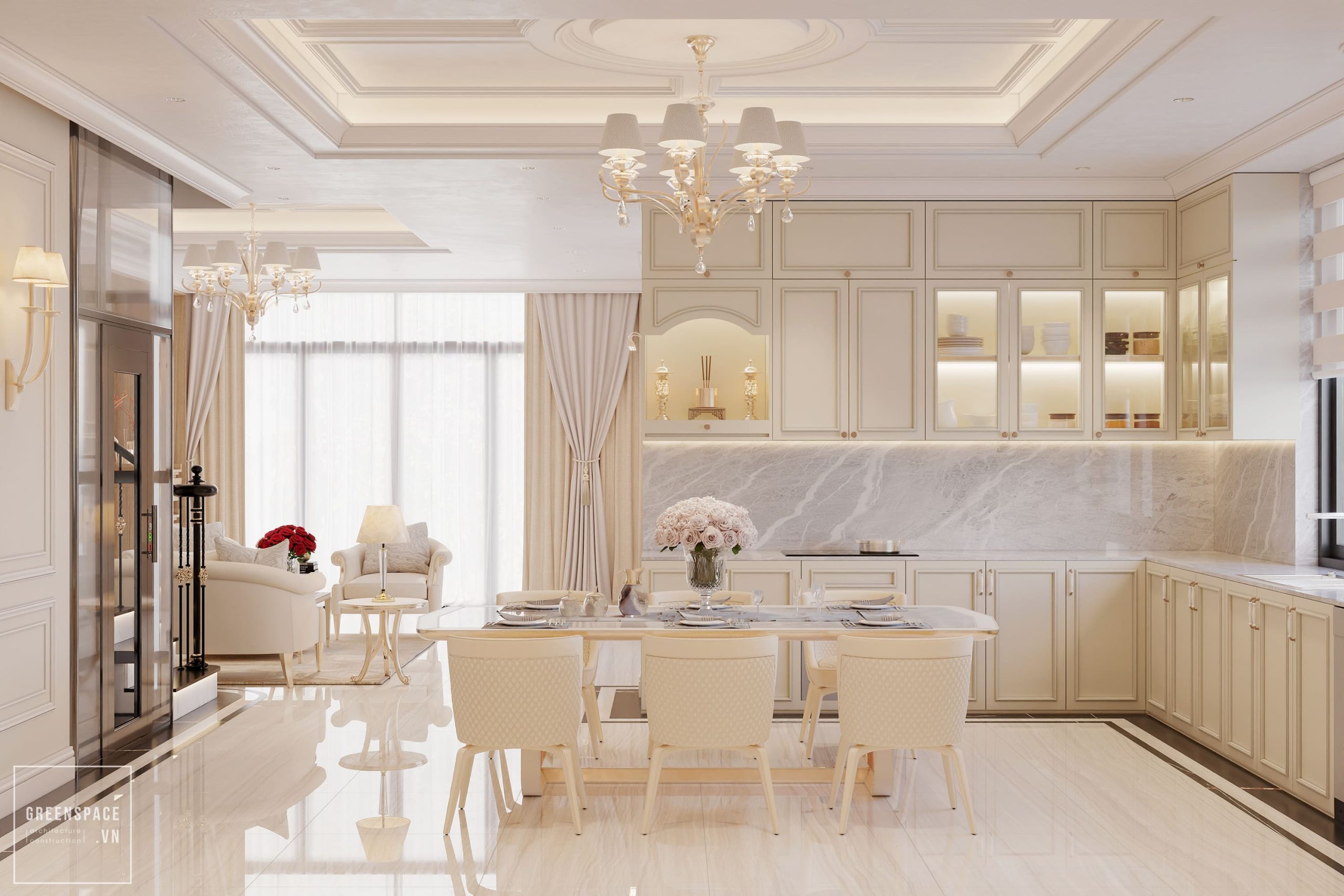 Thiết kế nội thất biệt thự Tân Cổ Điển tại Bà Rịa Vũng Tàu 5