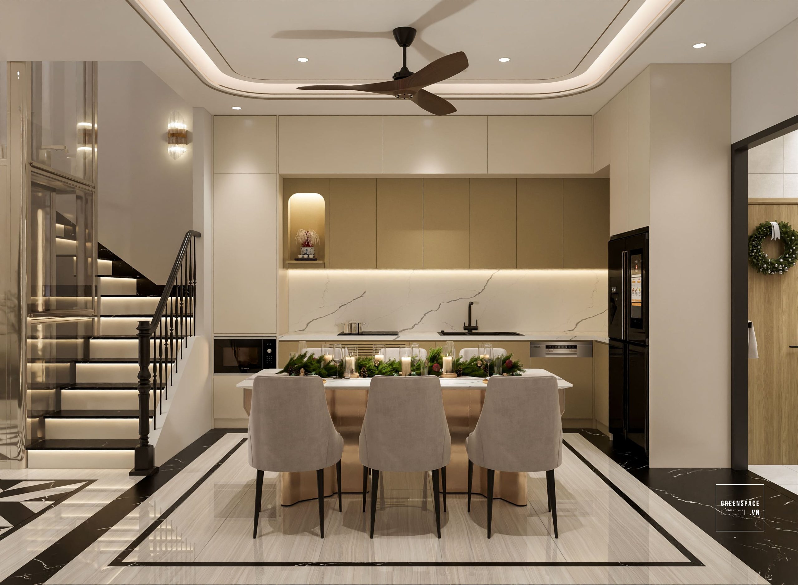thiết kế nội thất nhà phố 4 tầng thành phố Hồ Chí Minh 15