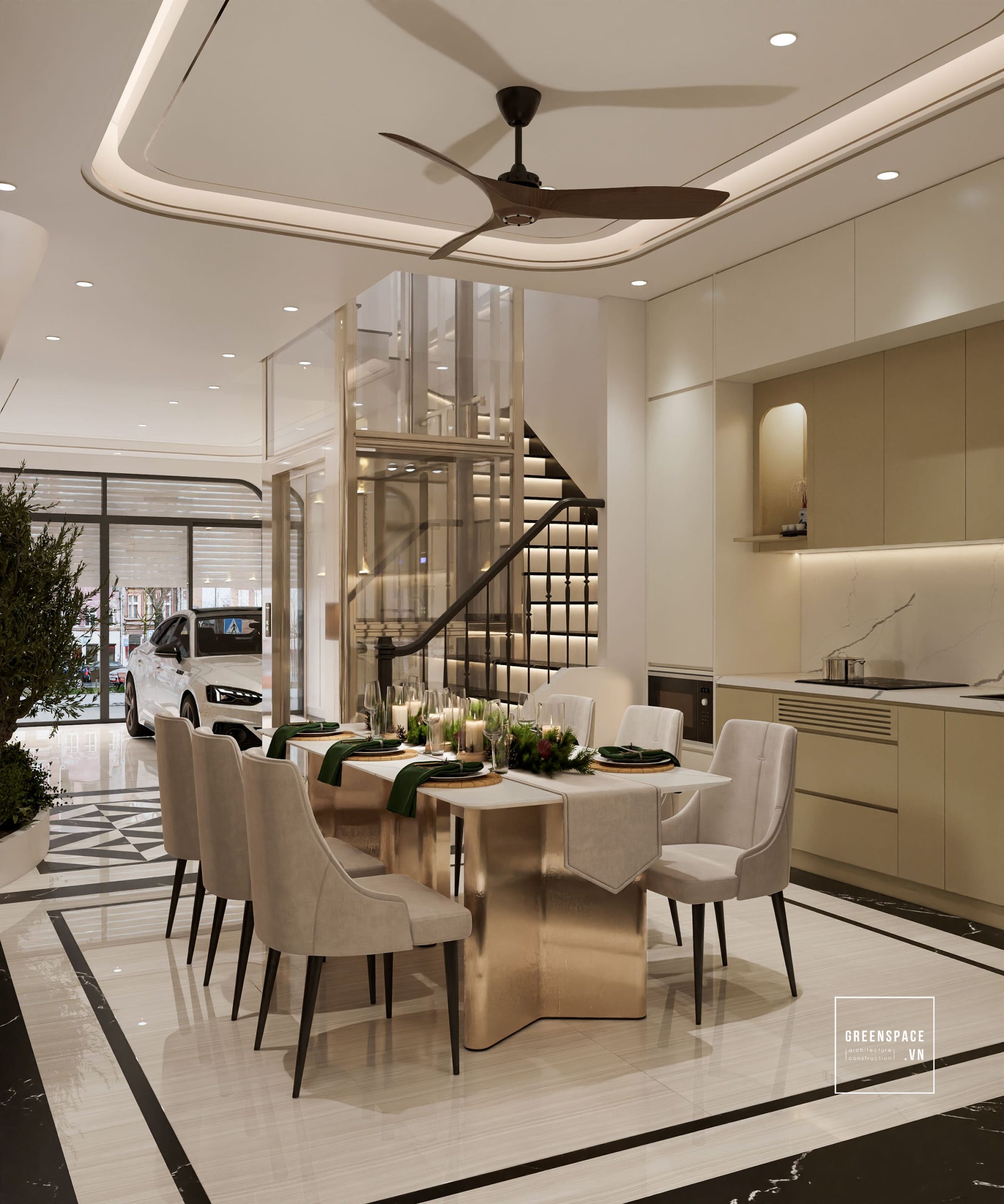 thiết kế nội thất nhà phố 4 tầng thành phố Hồ Chí Minh 7