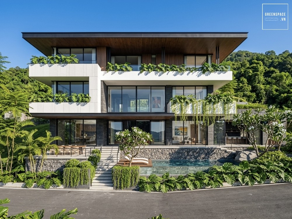 Phong Cách Resort Nghỉ Dưỡng – T’Villa Với Diện Tích ~600m² Trên Sườn Núi Vũng Tàu Và Giải Pháp Đưa Thiên Nhiên Hòa Cùng Không Gian Sống